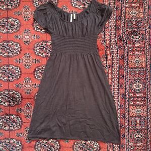 Aventura S Brown Soft Knit‎ Organic Cotton/Wool Peasant Style Dress